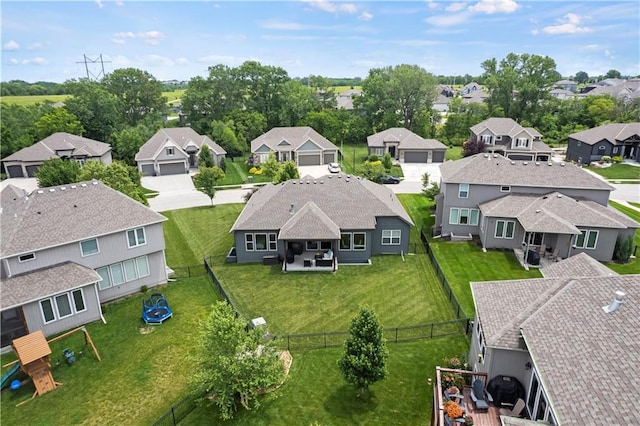 8756 Houston St, Lenexa, KS 66227 - aerial perspective of suburban area