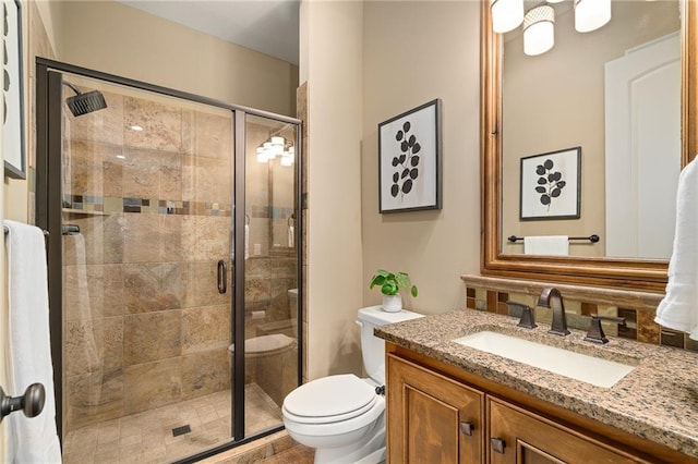 3116 W 137th St, Leawood, KS 66224 - bathroom with toilet, vanity, and a shower stall