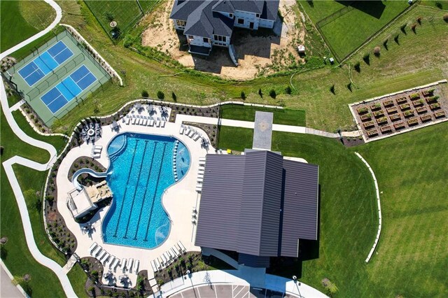 17009 Parkhill St, Overland Park, KS 66221 - aerial view of a pool