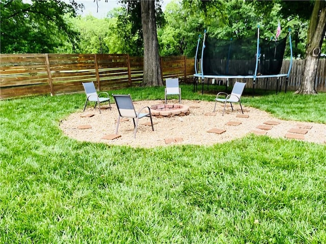 13106 E 57th St, Kansas City, MO 64133 - view of yard featuring a trampoline