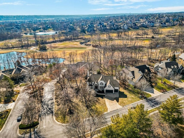 15142 Windsor Cir, Leawood, KS 66224 - aerial view of residential area featuring a large body of water
