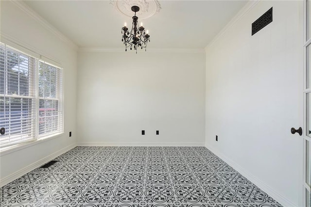 3104 SE 2nd St, Lees Summit, MO 64063 - unfurnished dining area featuring a chandelier, ornamental molding, baseboards, and light floors