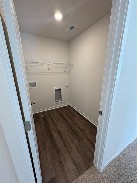 19620 W 201st St, Spring Hill, KS 66083 - laundry area featuring hookup for an electric dryer, baseboards, and dark wood-style floors