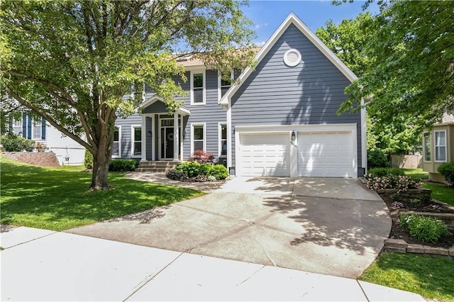 9816 W 132nd Ter, Overland Park, KS 66213 - colonial-style house with concrete driveway and a front lawn
