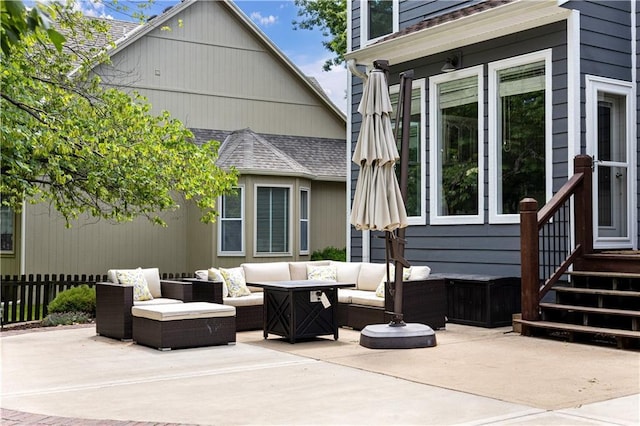 9816 W 132nd Ter, Overland Park, KS 66213 - view of patio / terrace with an outdoor hangout area
