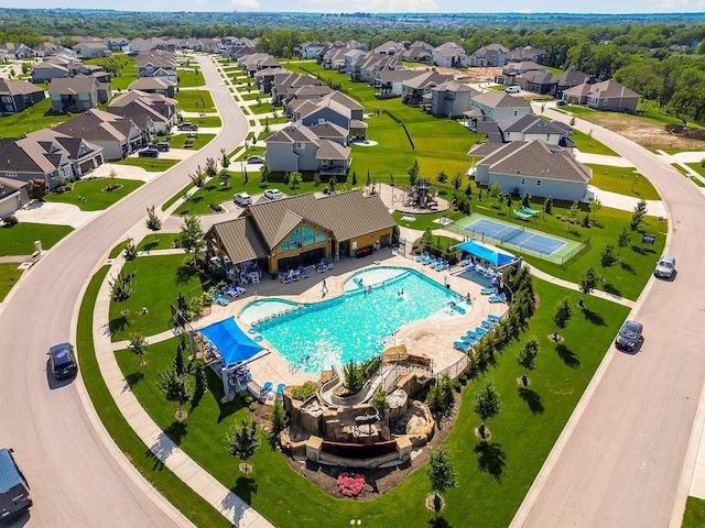 2055 NW Obrien Rd, Lees Summit, MO 64081 - aerial view of residential area featuring a pool