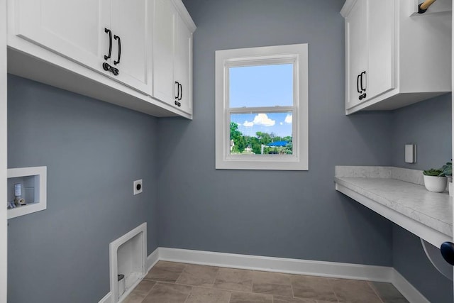 2055 NW Obrien Rd, Lees Summit, MO 64081 - laundry room featuring cabinet space, electric dryer hookup, and hookup for a washing machine