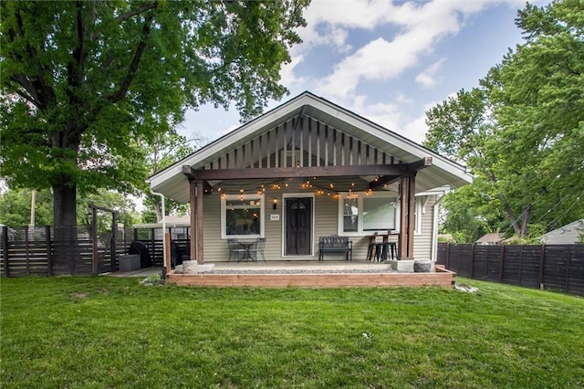 5818 W 75th St, Prairie Village, KS 66208 - back of house featuring a ceiling fan