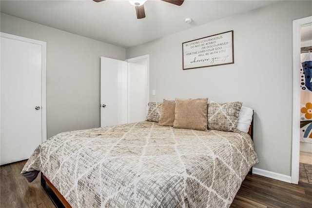 12500 E 48th Ter S, Independence, MO 64055 - bedroom featuring wood finished floors, baseboards, and a ceiling fan