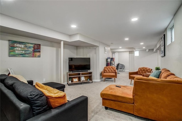 12500 E 48th Ter S, Independence, MO 64055 - living area featuring carpet floors and recessed lighting