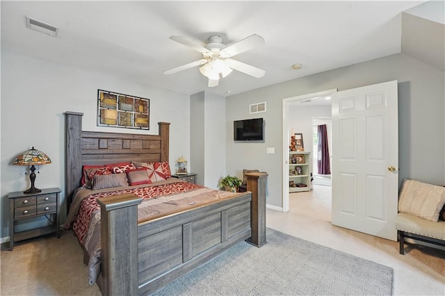 1040 Silverleaf Ln, Liberty, MO 64068 - bedroom featuring light colored carpet, ceiling fan, and baseboards