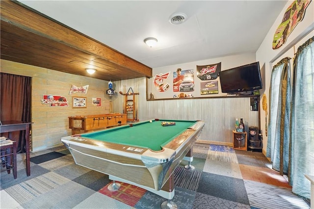 1040 Silverleaf Ln, Liberty, MO 64068 - game room featuring wood walls and pool table
