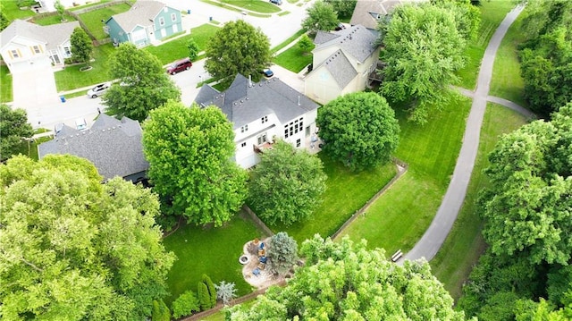 1040 Silverleaf Ln, Liberty, MO 64068 - aerial view of residential area featuring a tree filled landscape