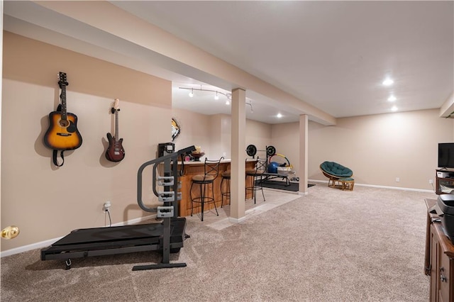 3100 Clarendon Rd, Sedalia, MO 65301 - workout area with carpet and baseboards