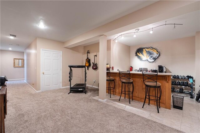 3100 Clarendon Rd, Sedalia, MO 65301 - indoor bar featuring light carpet and baseboards