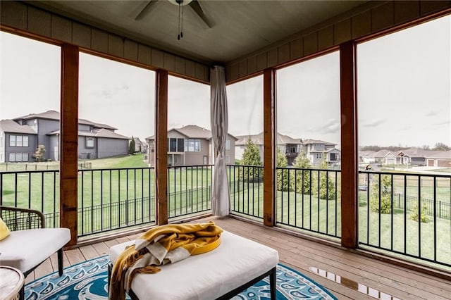 15670 W 165th Ter, Olathe, KS 66062 - sunroom with a residential view and hardwood / wood-style flooring