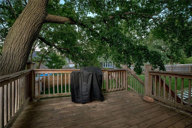 21830 S Race St, Spring Hill, KS 66083 - wooden deck with a grill