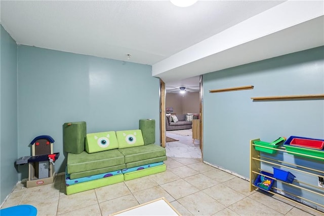 1022 N Davis Rd, Ottawa, KS 66067 - recreation room featuring tile patterned flooring and baseboards