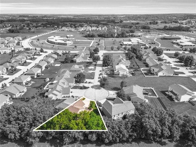 1302 N 159th St, Basehor, KS 66007 - aerial view of residential area featuring property parcel outlined