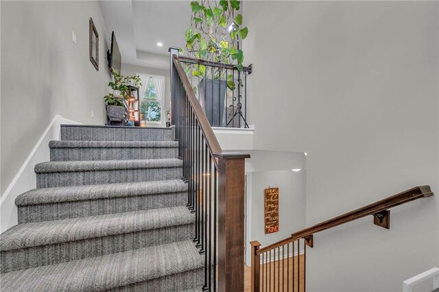 1302 N 159th St, Basehor, KS 66007 - stairs featuring recessed lighting