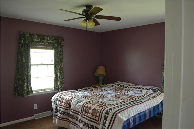7141 SW F Hwy, Trimble, MO 64492 - bedroom featuring carpet flooring, baseboards, and a ceiling fan