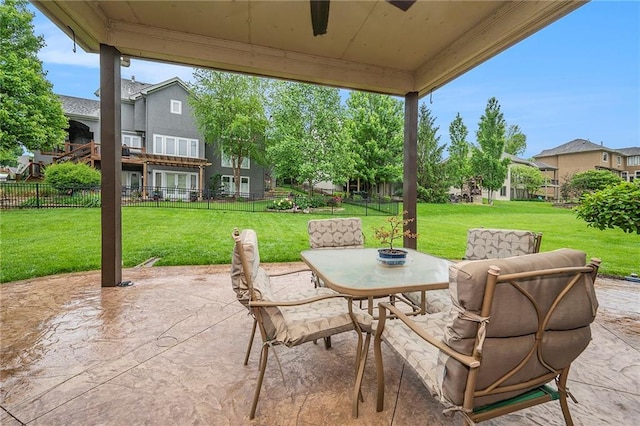 10601 N Euclid Ave, Kansas City, MO 64155 - view of patio / terrace featuring outdoor dining space and a residential view