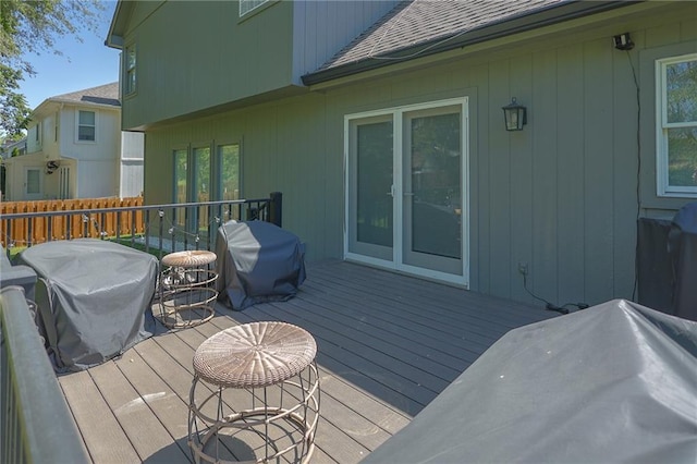 7500 N Oakland Ave, Kansas City, MO 64158 - wooden terrace featuring area for grilling