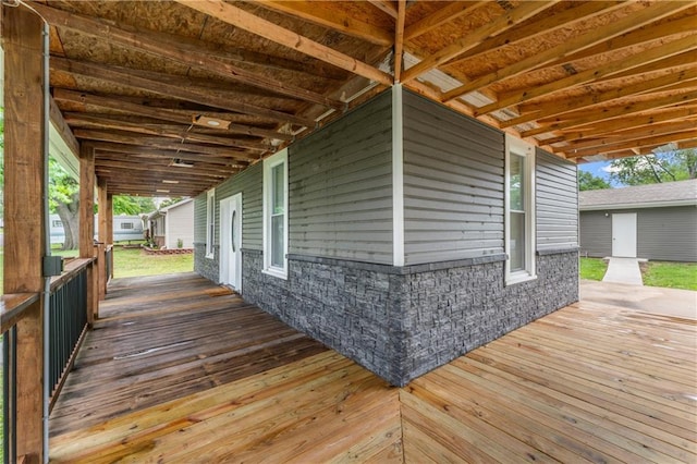 1105 S Gordon St, Concordia, MO 64020 - view of wooden deck
