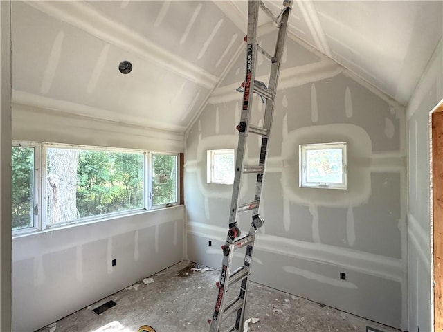 258 Sycamore Dr, Linn Valley, KS 66040 - unfurnished sunroom featuring vaulted ceiling