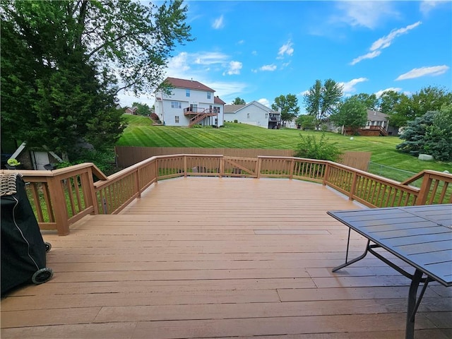 4513 Alpha Ln, Saint Joseph, MO 64506 - wooden deck featuring a yard