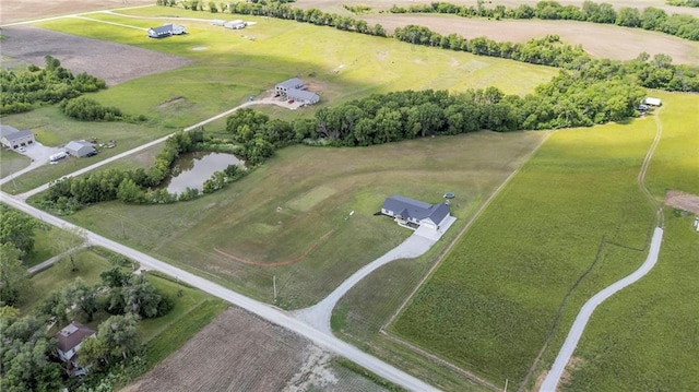2363 Bainbridge Rd, Bates City, MO 64011 - aerial overview of property's location with rural landscape