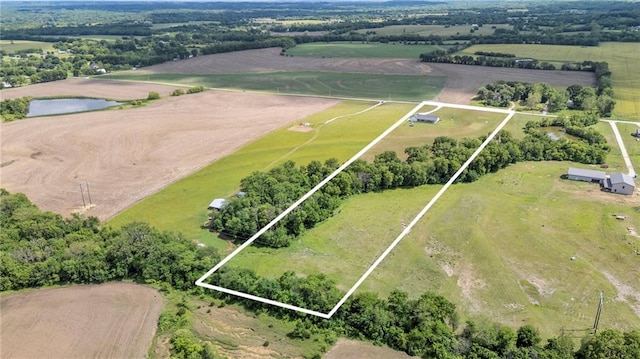 2363 Bainbridge Rd, Bates City, MO 64011 - view of rural area with property boundaries highlighted and a nearby body of water