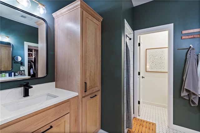 2363 Bainbridge Rd, Bates City, MO 64011 - full bathroom featuring a closet, vanity, and baseboards