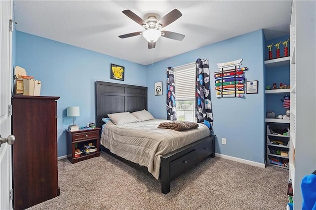 1106 E 14th St, Kearney, MO 64060 - carpeted bedroom featuring baseboards and ceiling fan