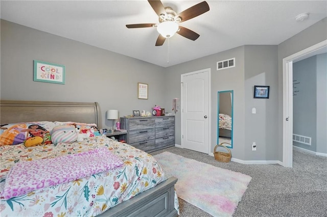 1106 E 14th St, Kearney, MO 64060 - carpeted bedroom featuring baseboards and ceiling fan