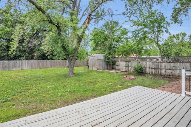 1018 S Elm St, Ottawa, KS 66067 - deck with an outdoor fire pit