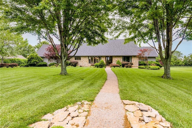 11280 W 155th Ter, Overland Park, KS 66221 - ranch-style house featuring a front lawn