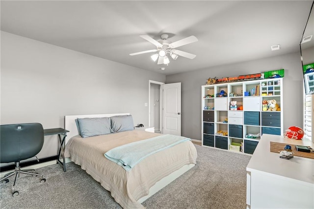 1602 SW Deer Run Rd, Oak Grove, MO 64075 - carpeted bedroom featuring ceiling fan and baseboards