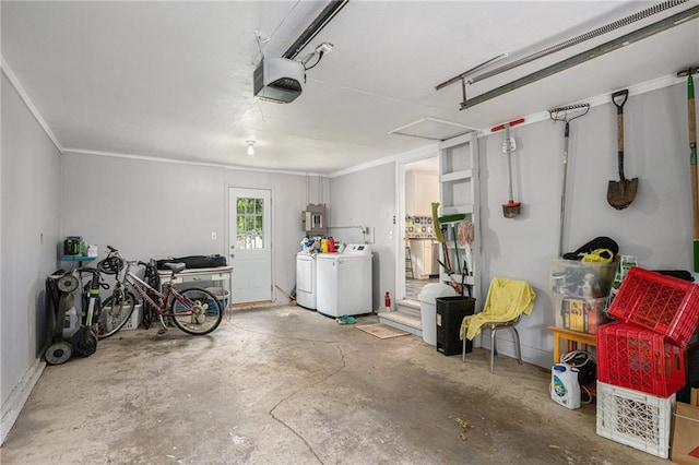 11410 W 68th Ter, Shawnee, KS 66203 - garage with independent washer and dryer and a garage door opener