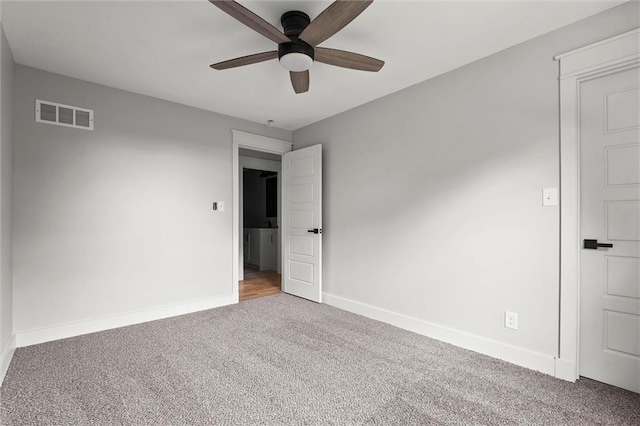 308 N 22nd St, Leavenworth, KS 66048 - carpeted spare room with ceiling fan and baseboards