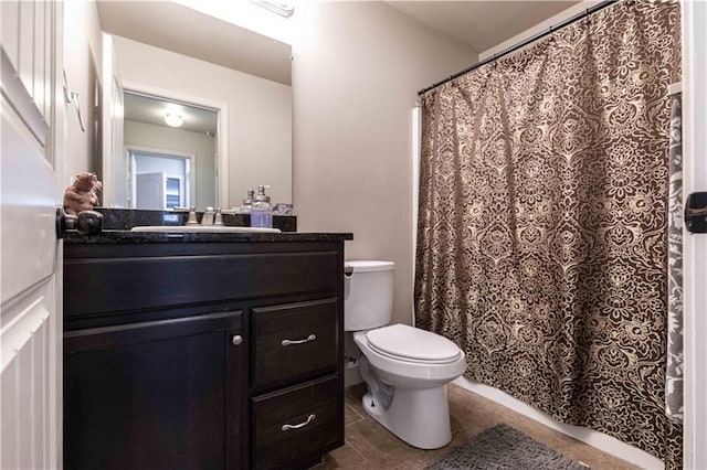 102 Zachary Ln, Carl Junction, MO 64834 - full bathroom with tile patterned flooring, toilet, vanity, and a shower with shower curtain