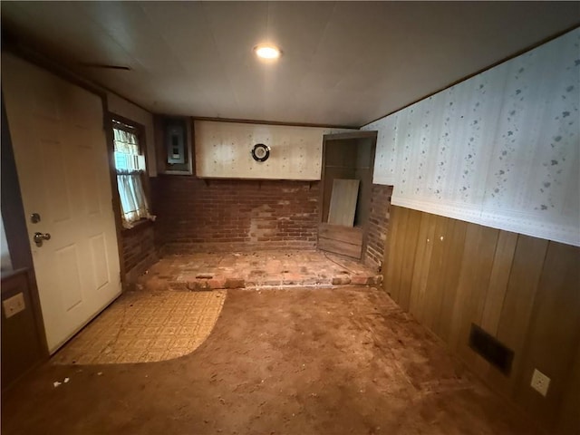 316 N 18th St, Lexington, MO 64067 - hall with a wainscoted wall and electric panel