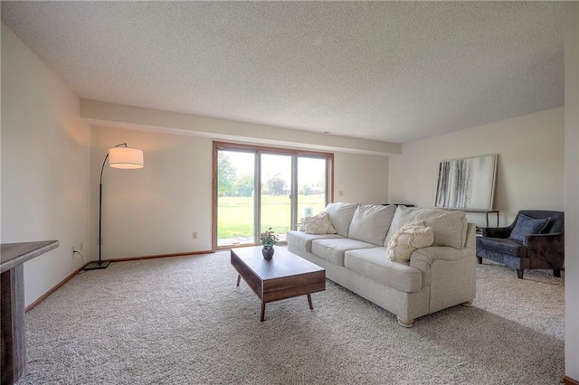 1101 Jeff Cir, Paola, KS 66071 - living room featuring light colored carpet and a textured ceiling