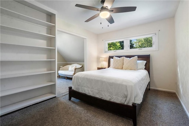 7710 Noland Rd, Lenexa, KS 66216 - carpeted bedroom featuring ceiling fan and baseboards