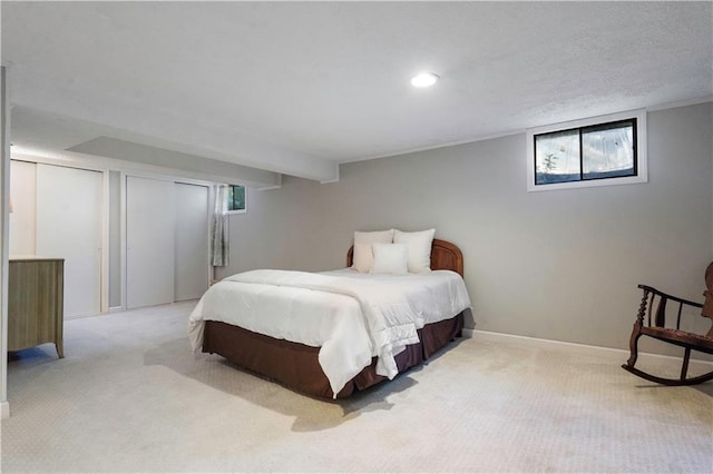 7710 Noland Rd, Lenexa, KS 66216 - carpeted bedroom with baseboards and recessed lighting