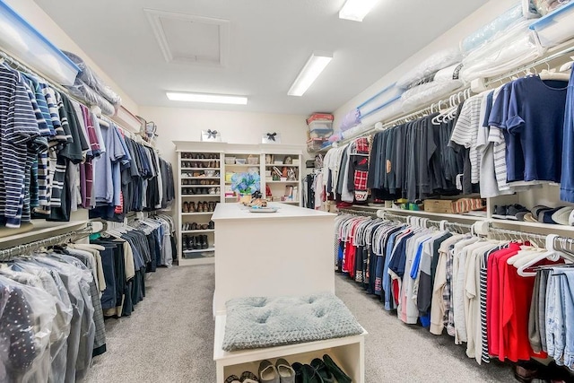 10309 S Oakcrest Ln, Olathe, KS 66061 - spacious closet with light colored carpet and attic access