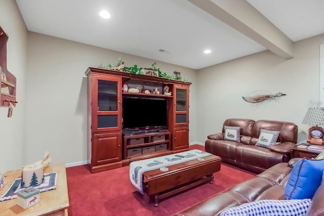 10309 S Oakcrest Ln, Olathe, KS 66061 - living area featuring carpet flooring, recessed lighting, and baseboards
