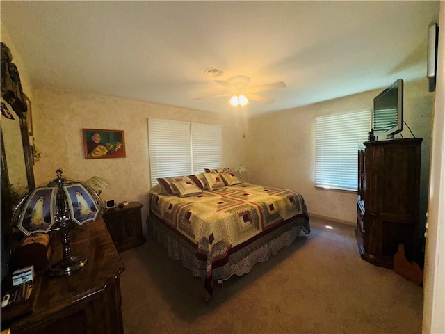 505 W 3rd Ave, Garnett, KS 66032 - carpeted bedroom featuring ceiling fan