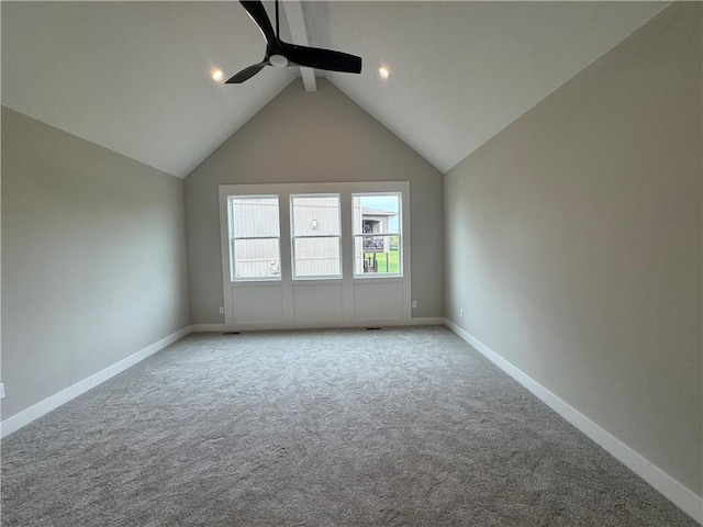 11494 S Longview Rd, Olathe, KS 66061 - unfurnished room featuring ceiling fan, carpet floors, baseboards, and recessed lighting