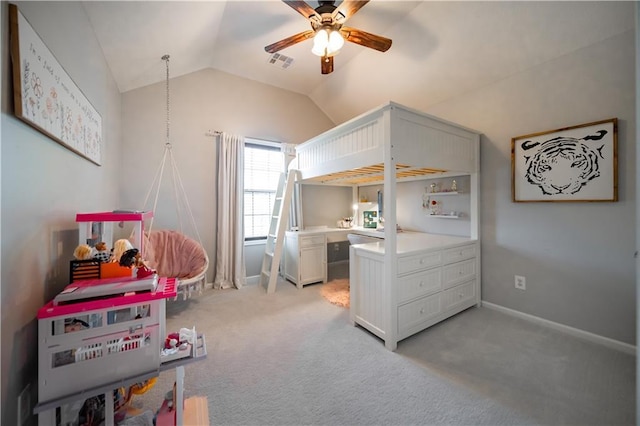 9101 W 158th St, Overland Park, KS 66221 - bedroom featuring lofted ceiling, light carpet, and baseboards